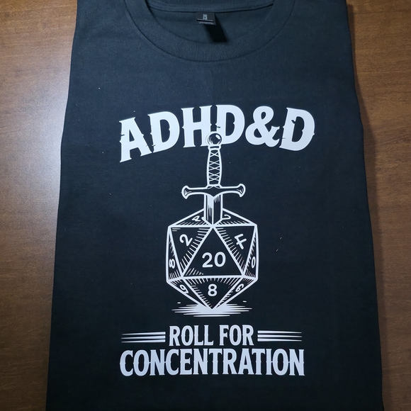 Other - Black ADHD&D Graphic T-Shirt